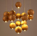 Wooden Orb Sphere Cluster Pendant Light.