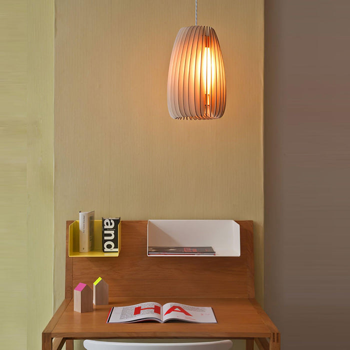 Wooden Orb Pendant Lamp.