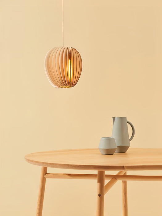 Wooden Orb Pendant Lamp.