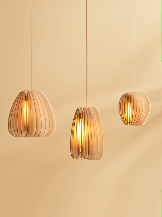 Wooden Orb Pendant Lamp.