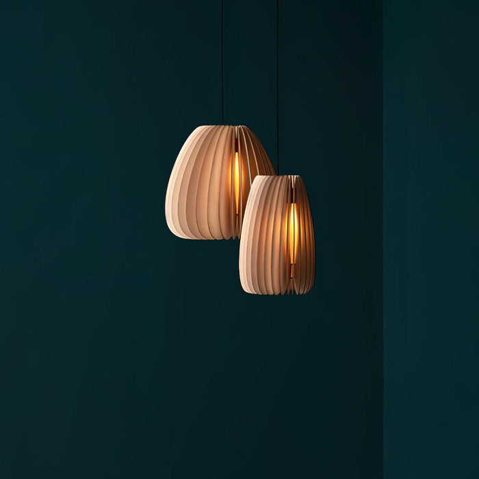 Wooden Orb Pendant Lamp.