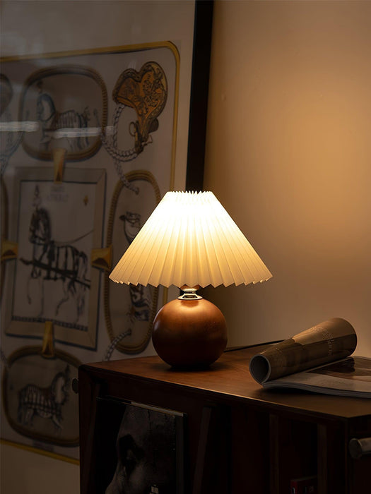 Wooden Pleated Table Lamp - DWHOME