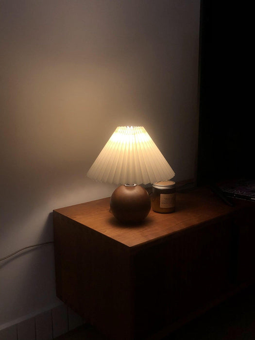 Wooden Pleated Table Lamp - DWHOME