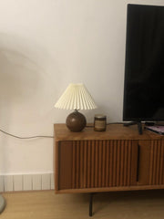 Wooden Pleated Table Lamp-DWHOME
