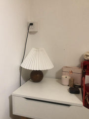 Wooden Pleated Table Lamp-DWHOME
