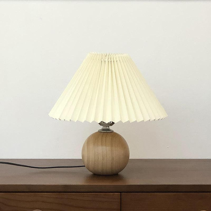 Wooden Pleated Table Lamp-DWHOME