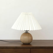 Wooden Pleated Table Lamp-DWHOME