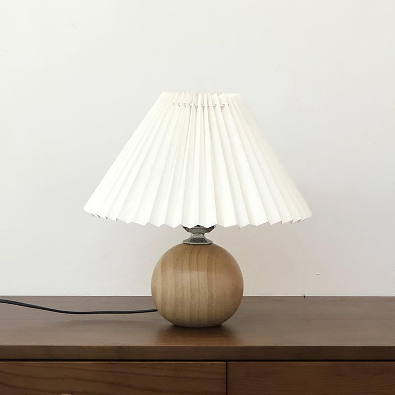 Wooden Pleated Table Lamp-DWHOME