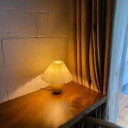 Wooden Pleated Table Lamp-DWHOME