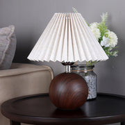 Wooden Pleated Table Lamp-DWHOME