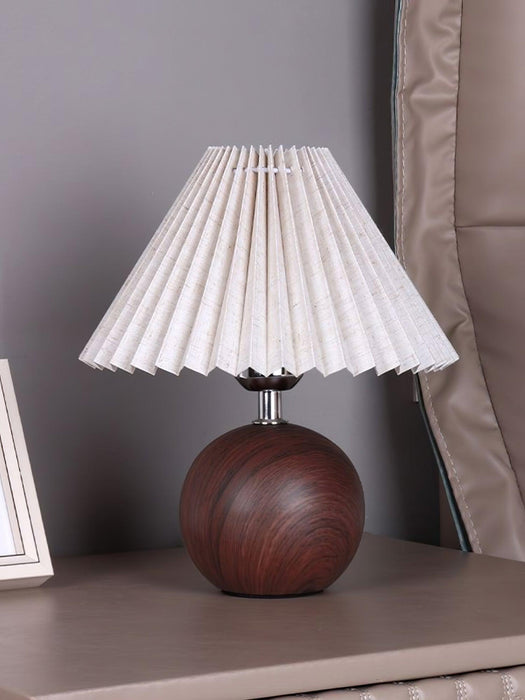 Wooden Pleated Table Lamp - DWHOME