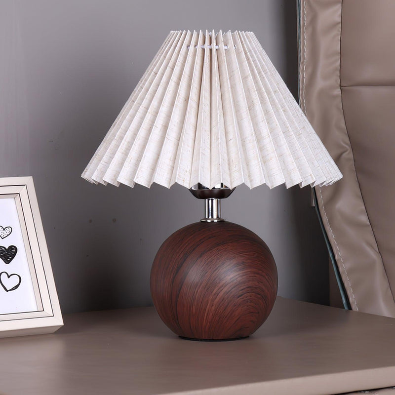 Wooden Pleated Table Lamp-DWHOME
