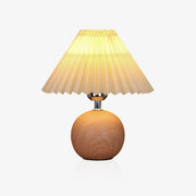 Wooden Pleated Table Lamp-DWHOME