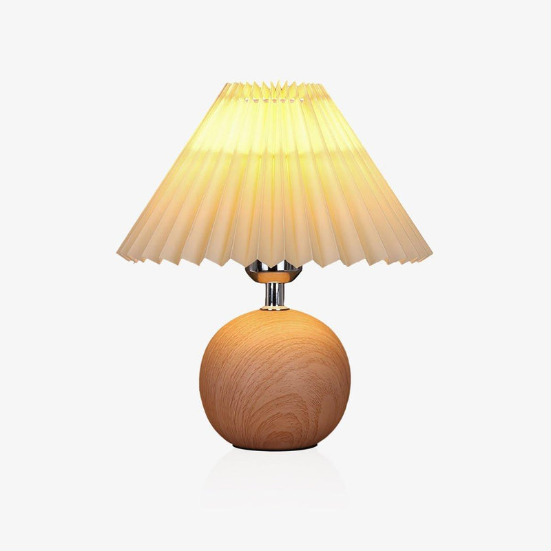 Wooden Pleated Table Lamp-DWHOME