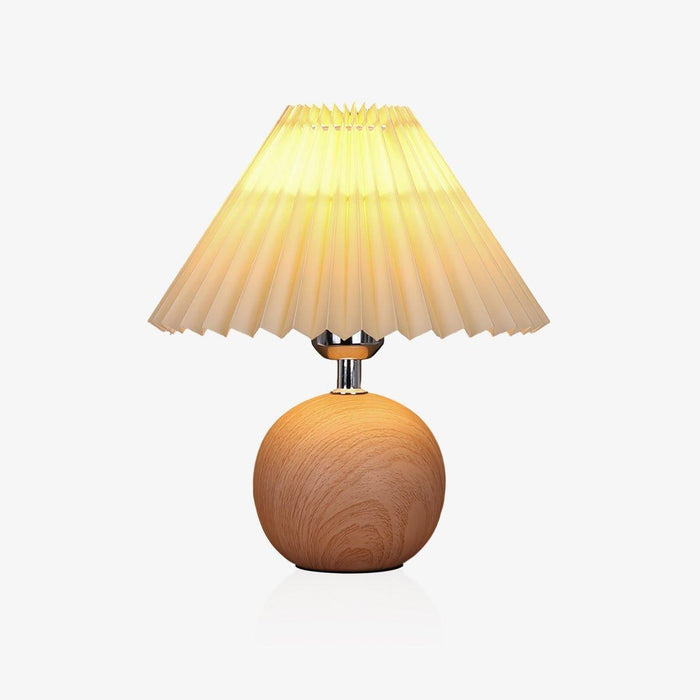 Wooden Pleated Table Lamp - DWHOME