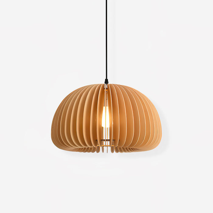 Wooden Pumpkin Pendant Lamp.