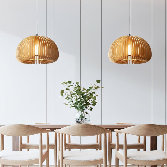 Wooden Pumpkin Pendant Lamp-DWHOME