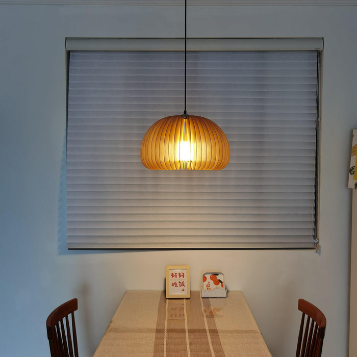 Wooden Pumpkin Pendant Lamp-DWHOME