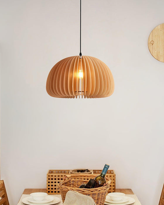 Wooden Pumpkin Pendant Lamp-DWHOME