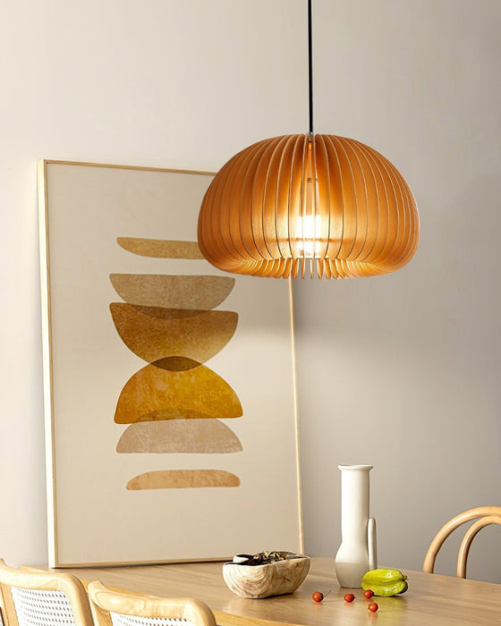 Wooden Pumpkin Pendant Lamp-DWHOME