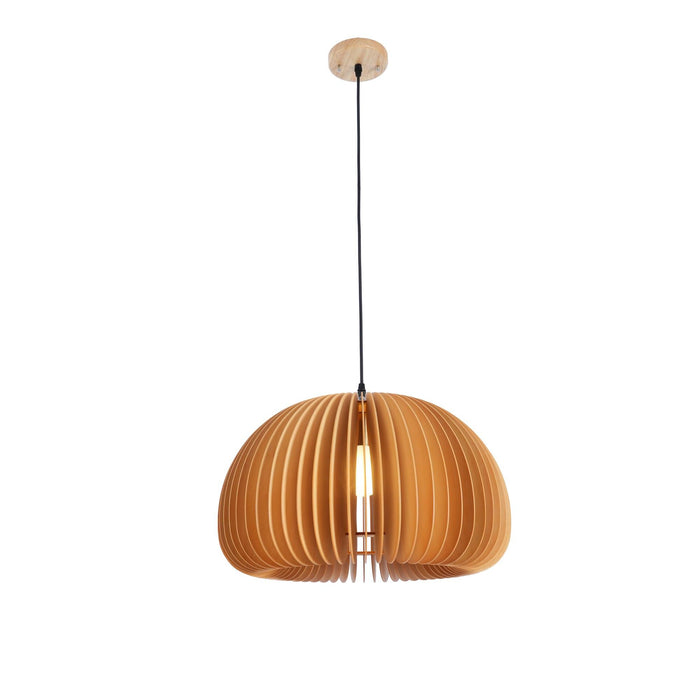 Wooden Pumpkin Pendant Lamp.