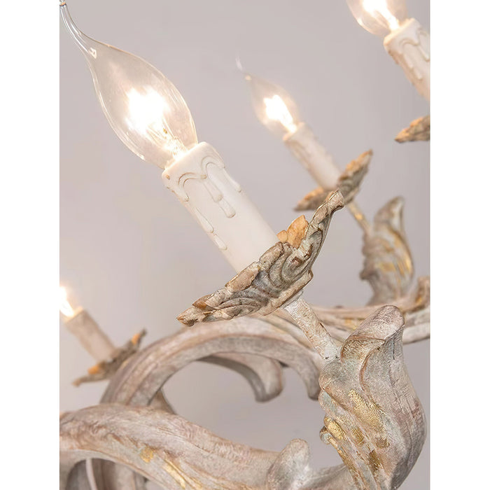 Wooden Roman Column Chandelier-DWHOME