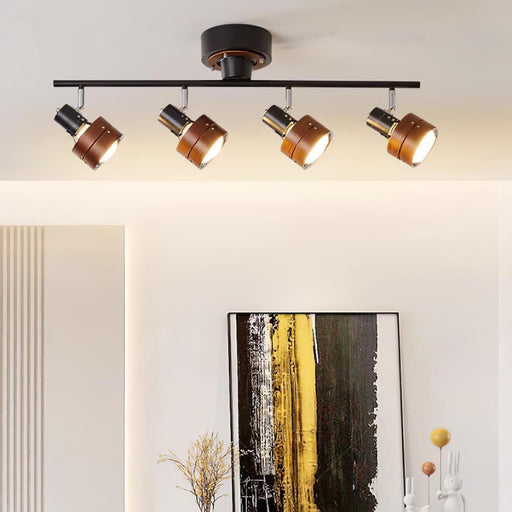 Wooden Adjustable Spot Ceiling Lamp - DWHOME