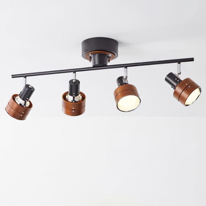 Wooden Adjustable Spot Ceiling Lamp - DWHOME