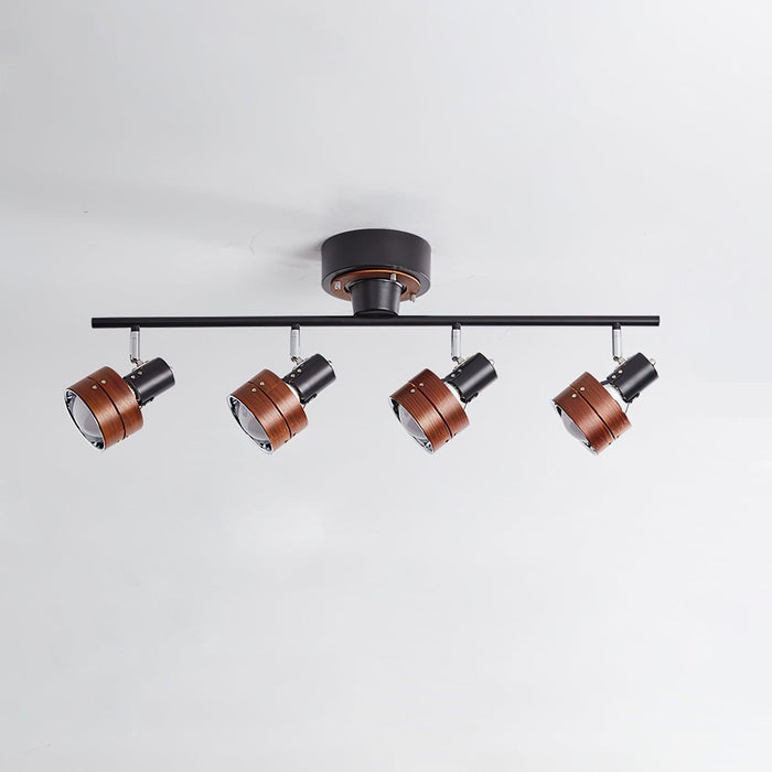 Wooden Adjustable Spot Ceiling Lamp - DWHOME