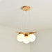 Wooden Star With Glass Chandelier-DWHOME