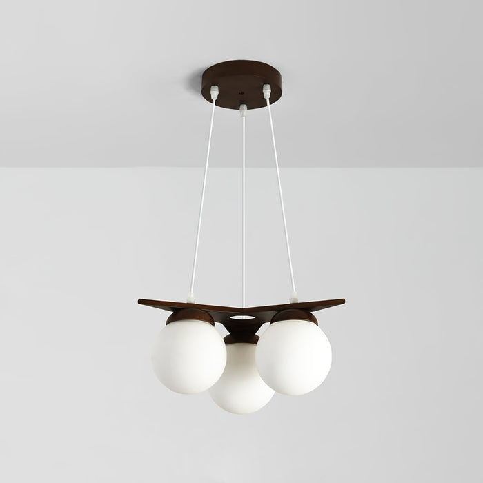 Wooden Star With Glass Chandelier-DWHOME
