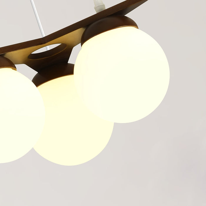 Wooden Star With Glass Chandelier-DWHOME