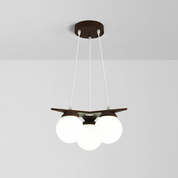 Wooden Star With Glass Chandelier-DWHOME
