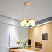 Wooden Star With Glass Chandelier-DWHOME