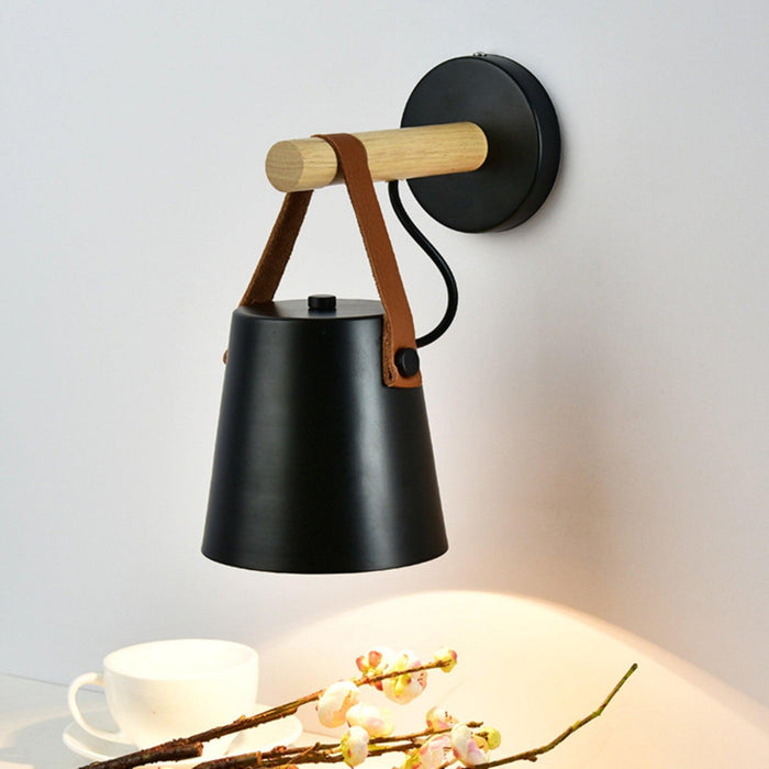 Wooden Conical Wall Light - DWHOME