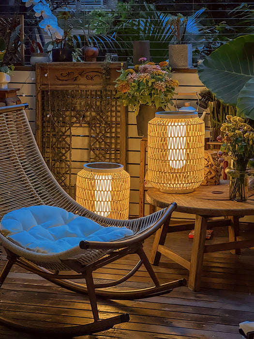 Woven Rattan Outdoor Lamp - DWHOME