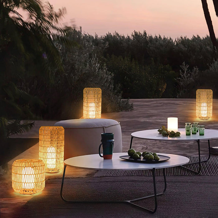 Woven Rattan Outdoor Lamp - DWHOME