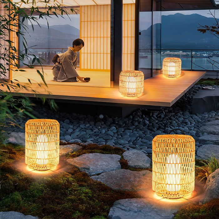 Woven Rattan Outdoor Lamp - DWHOME