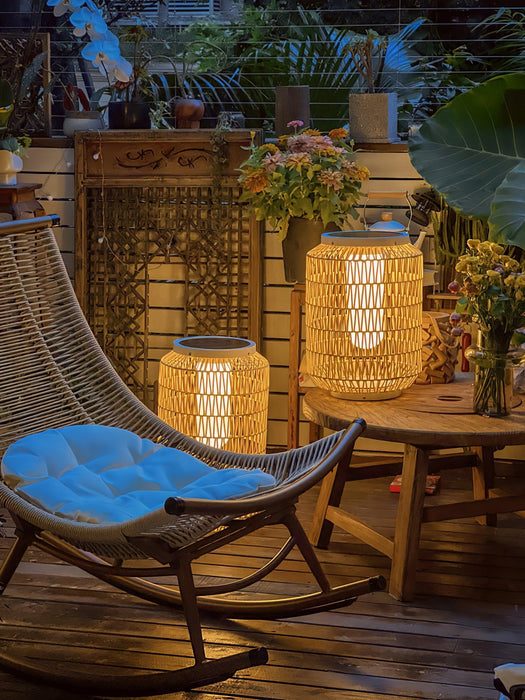 Woven Rattan Outdoor Lamp - DWHOME