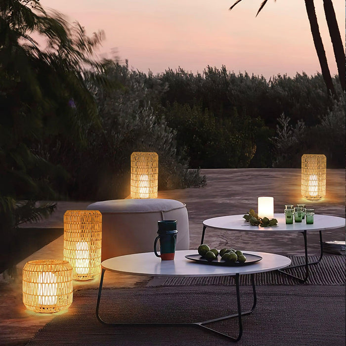 Woven Rattan Outdoor Lamp - DWHOME