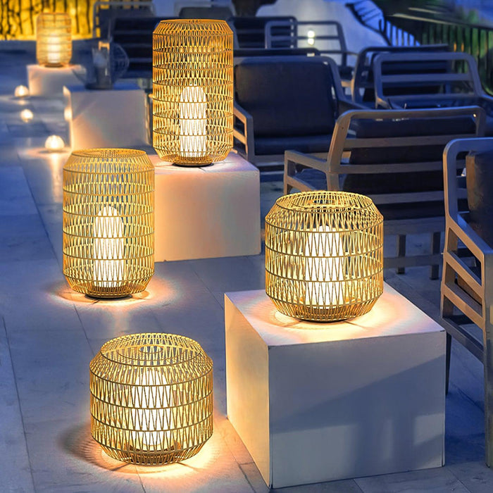 Woven Rattan Outdoor Lamp - DWHOME