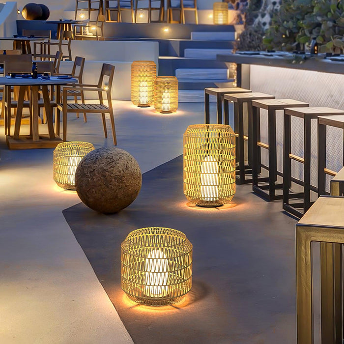 Woven Rattan Outdoor Lamp - DWHOME