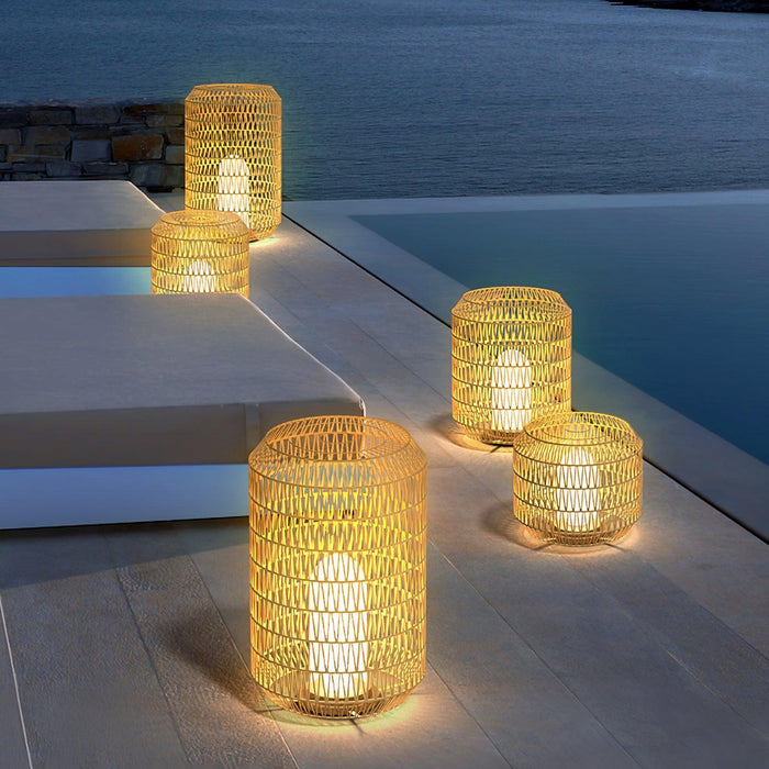 Woven Rattan Outdoor Lamp - DWHOME