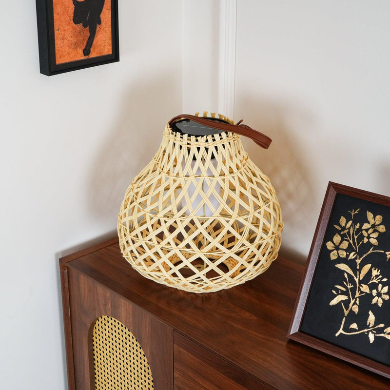 Woven Sphere Lantern Outdoor Lamp-DWHOME