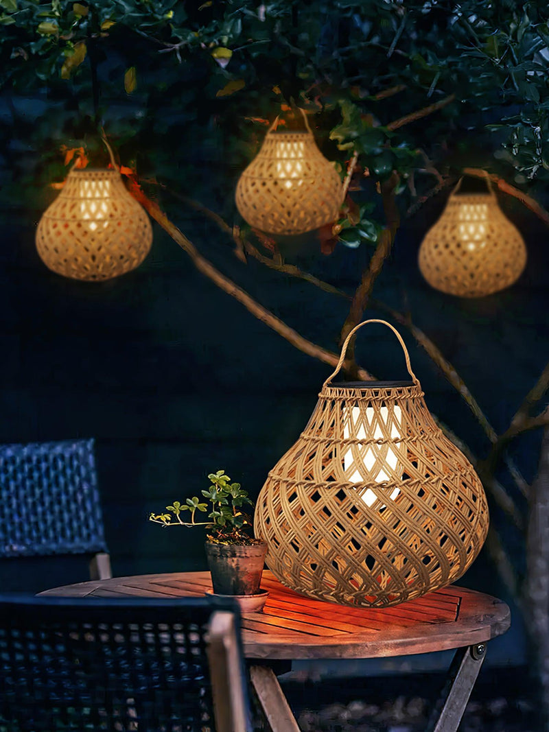 Woven Sphere Lantern Outdoor Lamp-DWHOME