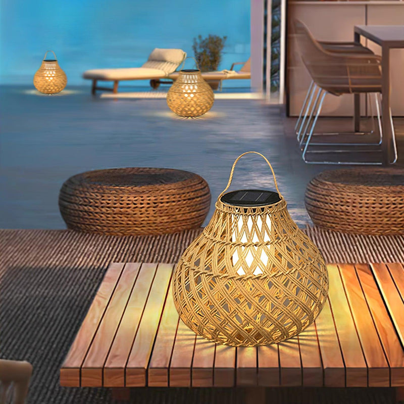 Woven Sphere Lantern Outdoor Lamp-DWHOME