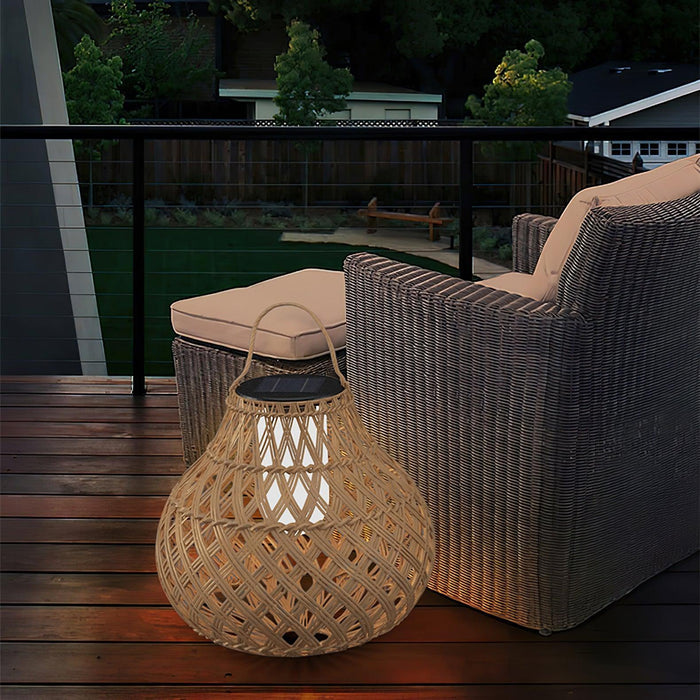 Woven Sphere Lantern Outdoor Lamp - DWHOME