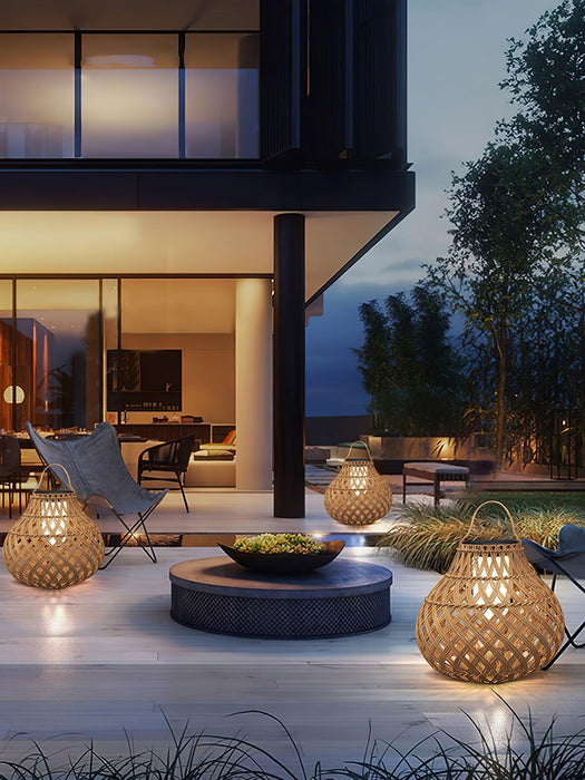 Woven Sphere Lantern Outdoor Lamp - DWHOME