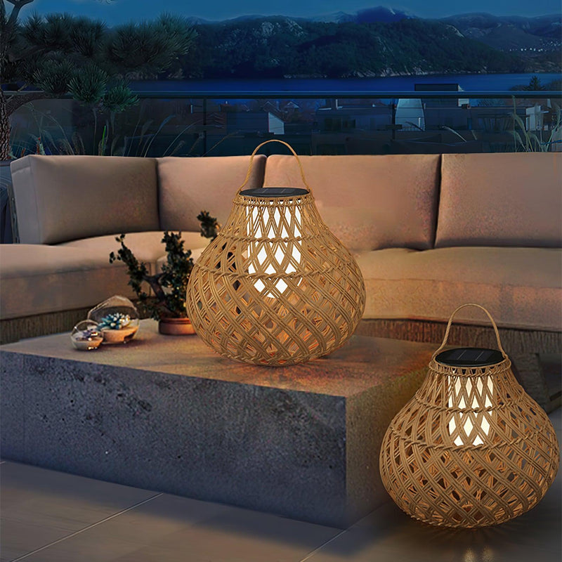 Woven Sphere Lantern Outdoor Lamp-DWHOME