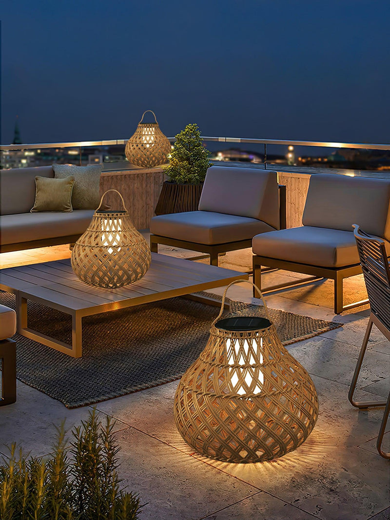 Woven Sphere Lantern Outdoor Lamp-DWHOME